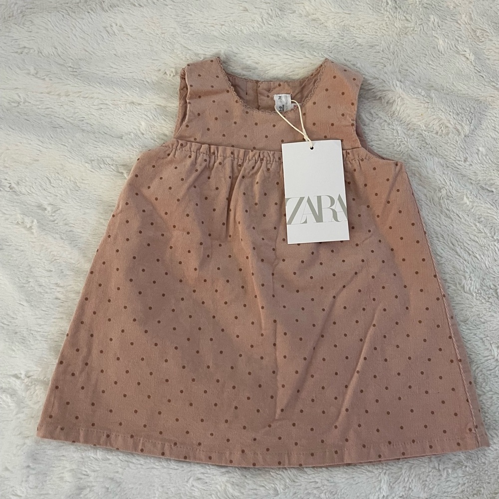 ✨✨NWT✨✨ ZARA FINE-WALED CORDUROY DRESS • Sleeveless • 6-9 months